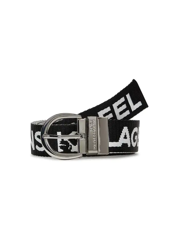KARL LAGERFELD JEANS KARL LAGERFELD JEANS Pas  črna / bela