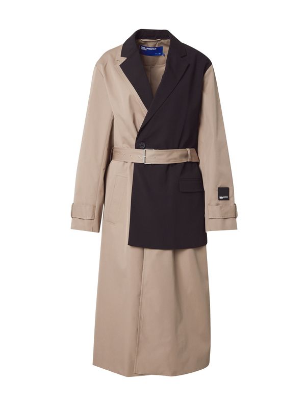 KARL LAGERFELD JEANS KARL LAGERFELD JEANS Prehoden plašč  svetlo rjava / črna