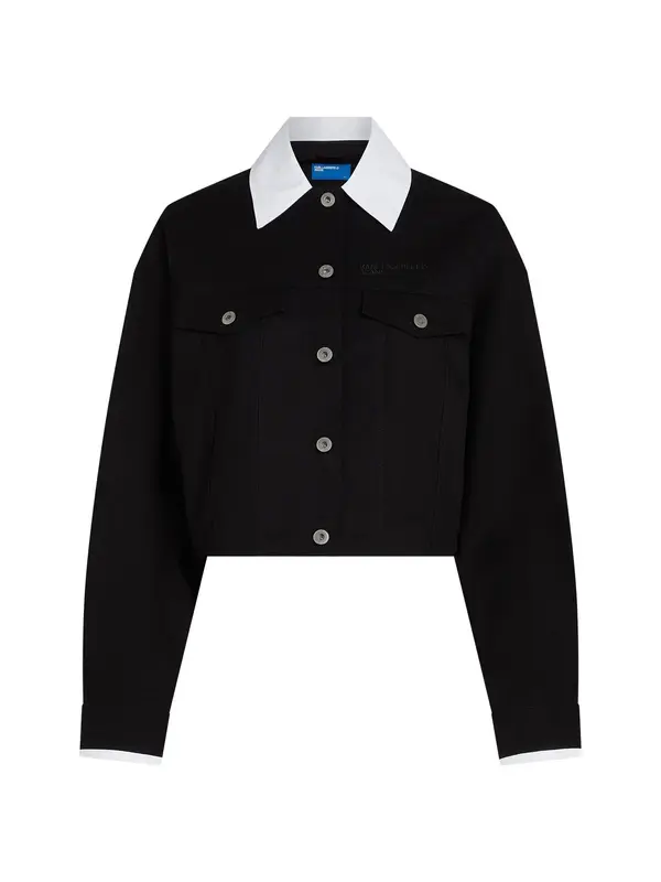 KARL LAGERFELD JEANS KARL LAGERFELD JEANS Prehodna jakna  črna / bela