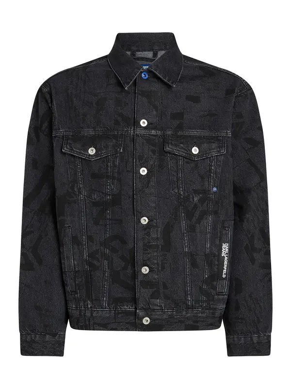 KARL LAGERFELD JEANS KARL LAGERFELD JEANS Prehodna jakna  črna / črn denim