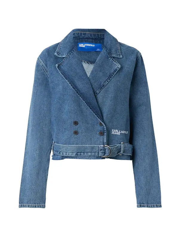 KARL LAGERFELD JEANS KARL LAGERFELD JEANS Prehodna jakna  moder denim / bela