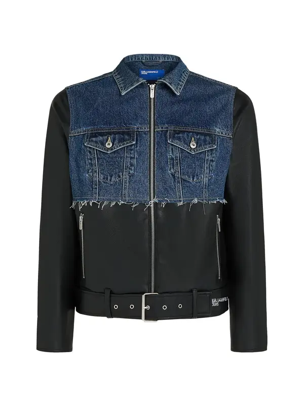 KARL LAGERFELD JEANS KARL LAGERFELD JEANS Prehodna jakna  moder denim / črna
