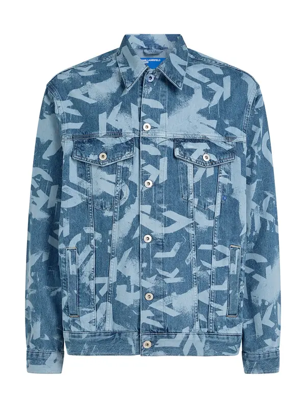 KARL LAGERFELD JEANS KARL LAGERFELD JEANS Prehodna jakna  moder denim / svetlo modra
