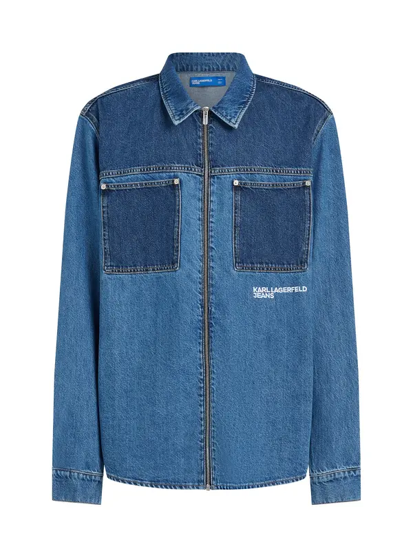 KARL LAGERFELD JEANS KARL LAGERFELD JEANS Srajca  moder denim / temno modra / bela