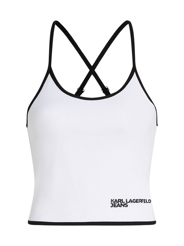 KARL LAGERFELD JEANS KARL LAGERFELD JEANS Top  črna / bela