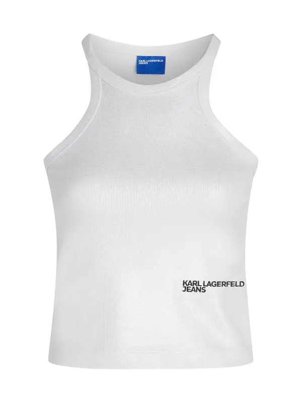 KARL LAGERFELD JEANS KARL LAGERFELD JEANS Top  črna / srebrna