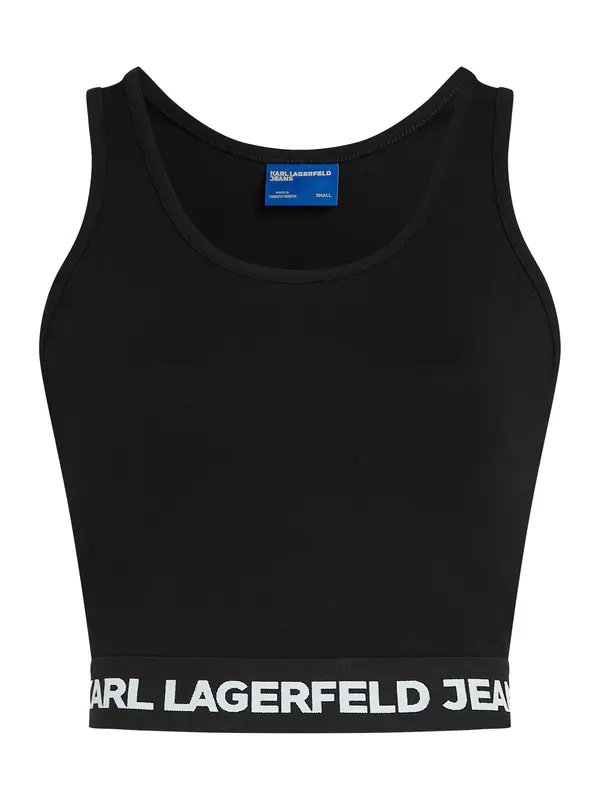 KARL LAGERFELD JEANS KARL LAGERFELD JEANS Top 'Milano'  črna / bela