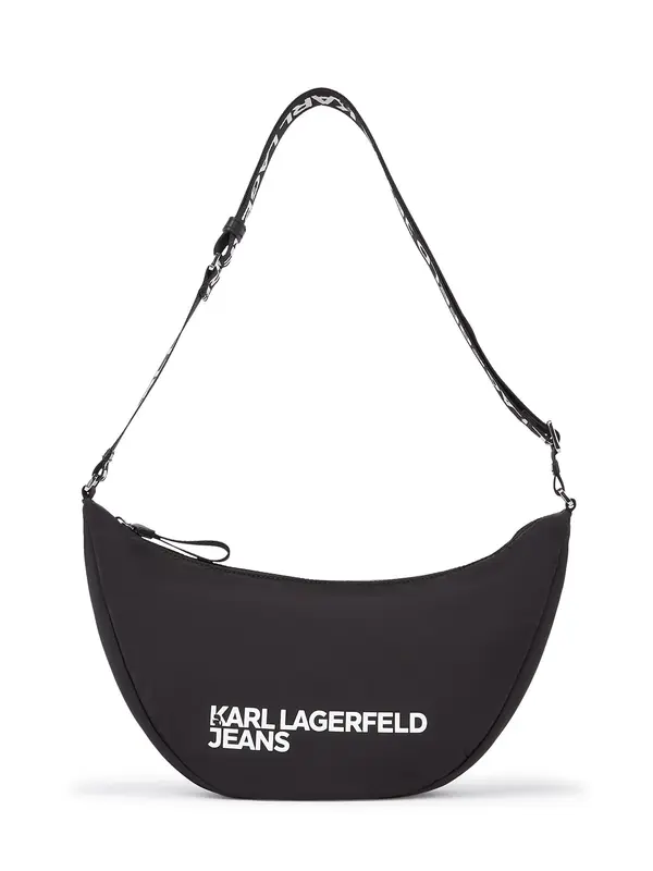 KARL LAGERFELD JEANS KARL LAGERFELD JEANS Torba za čez ramo 'Essential'  črna / bela