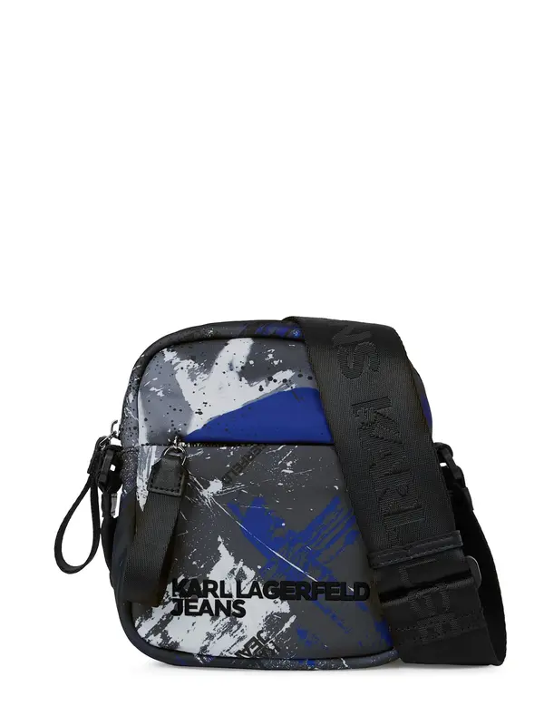 KARL LAGERFELD JEANS KARL LAGERFELD JEANS Torba za čez ramo  modra / temno siva / črna / bela