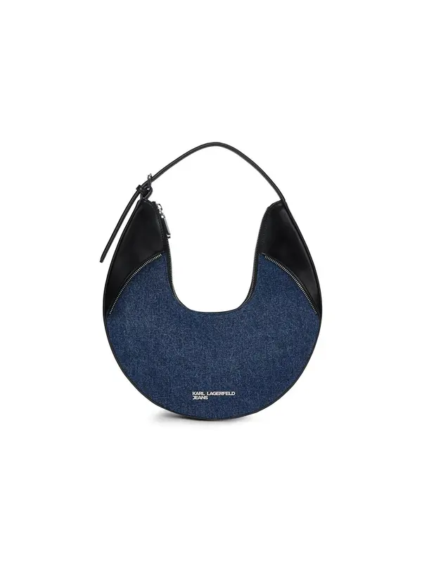 KARL LAGERFELD JEANS KARL LAGERFELD JEANS Torba za čez ramo 'Rebel'  moder denim / črna