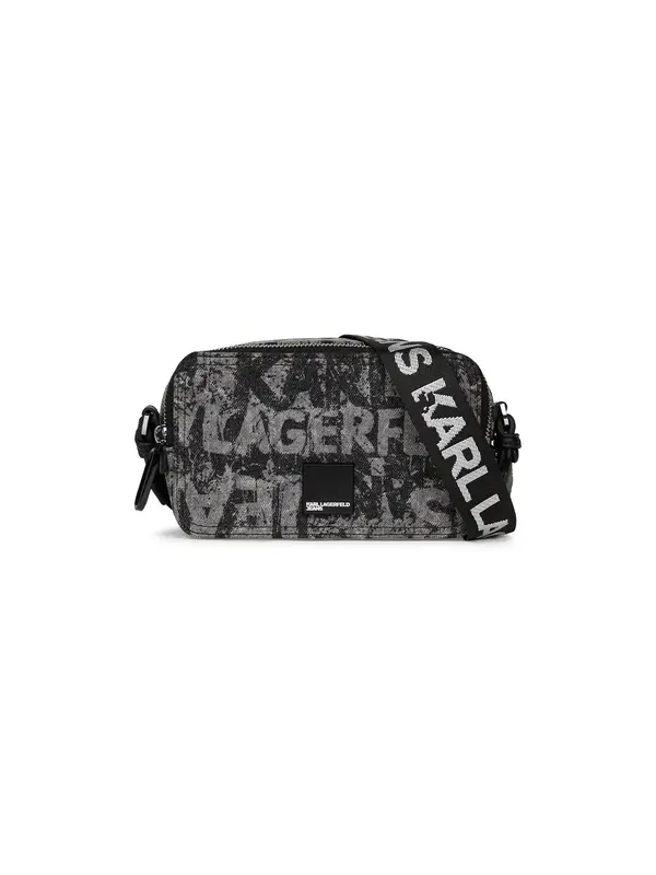 KARL LAGERFELD JEANS KARL LAGERFELD JEANS Torba za čez ramo  siv denim / črn denim / bela