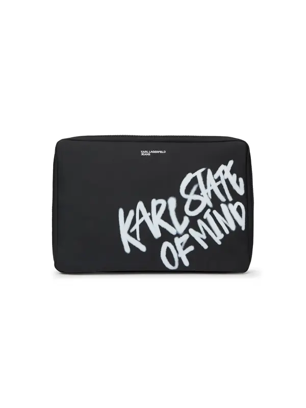 KARL LAGERFELD JEANS KARL LAGERFELD JEANS Torbe za prenosnik ' KARL QUOTE LAPTOP '  črna