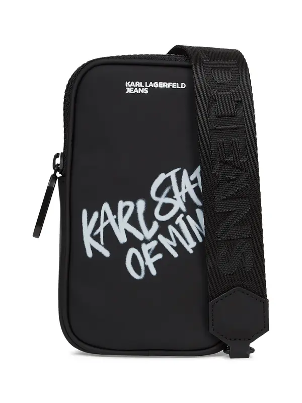 KARL LAGERFELD JEANS KARL LAGERFELD JEANS Torbe za prenosnik ' KARL QUOTE PHONE '  črna