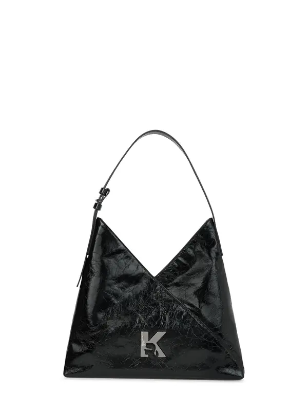 KARL LAGERFELD JEANS KARL LAGERFELD JEANS Vrečasta torba ' Geo Hochglänzende Tote Bag '  črna