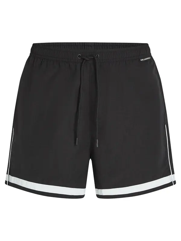 Karl Lagerfeld Karl Lagerfeld Kratke kopalne hlače  črna / bela