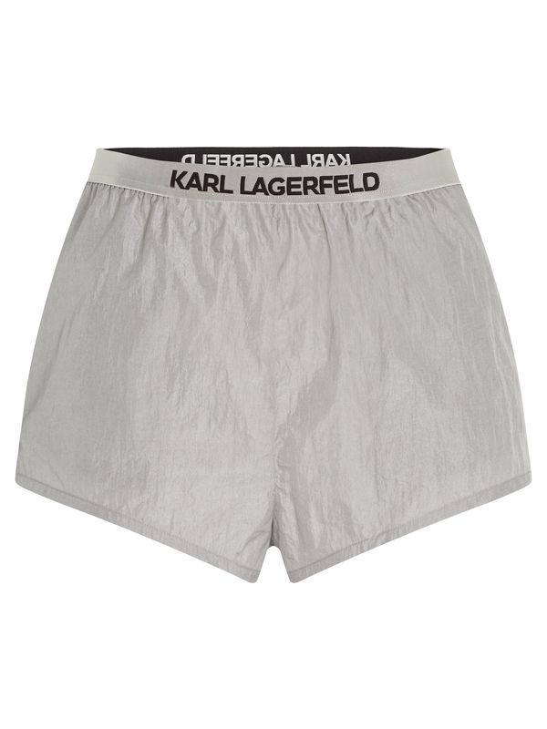 Karl Lagerfeld Karl Lagerfeld Kratke kopalne hlače  črna / srebrna