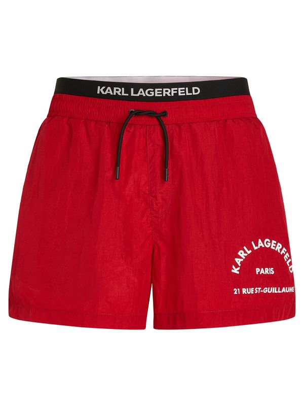 Karl Lagerfeld Karl Lagerfeld Kratke kopalne hlače  ognjeno rdeča / črna / bela