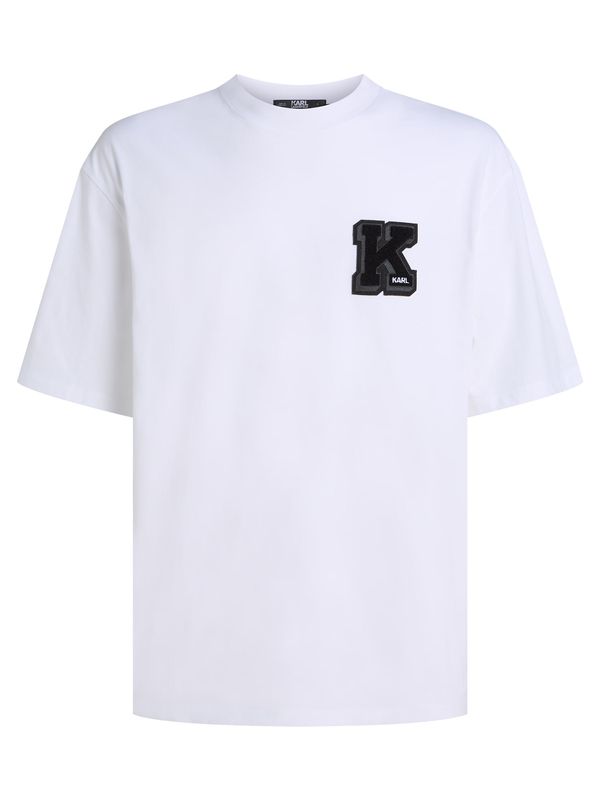 Karl Lagerfeld Karl Lagerfeld Majica ' Athleisure'  črna / bela