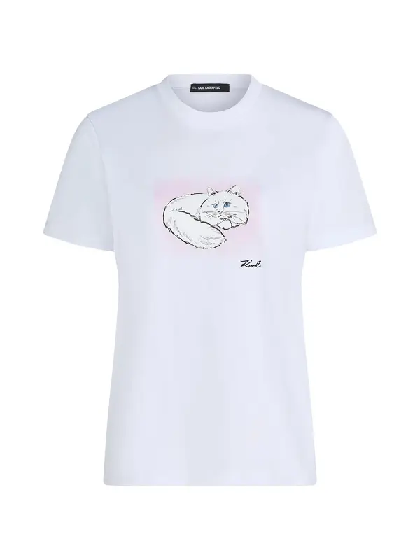 Karl Lagerfeld Karl Lagerfeld Majica  azur / rosé / črna / bela