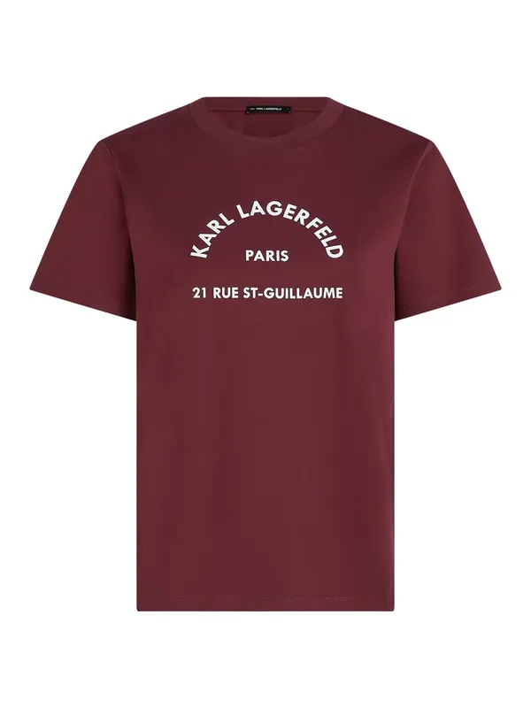 Karl Lagerfeld Karl Lagerfeld Majica  bordo / bela