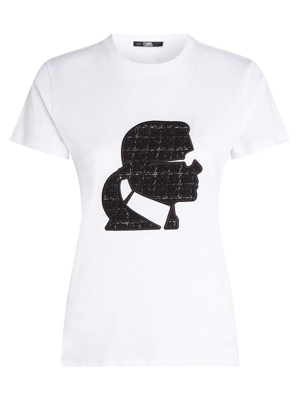 Karl Lagerfeld Karl Lagerfeld Majica ' Boucle Profile '  črna / bela