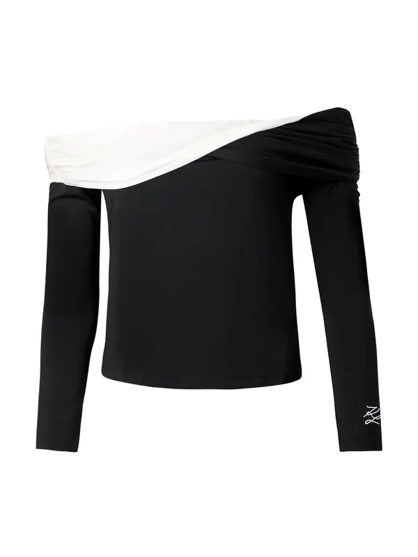 Karl Lagerfeld Karl Lagerfeld Majica  črna / bela