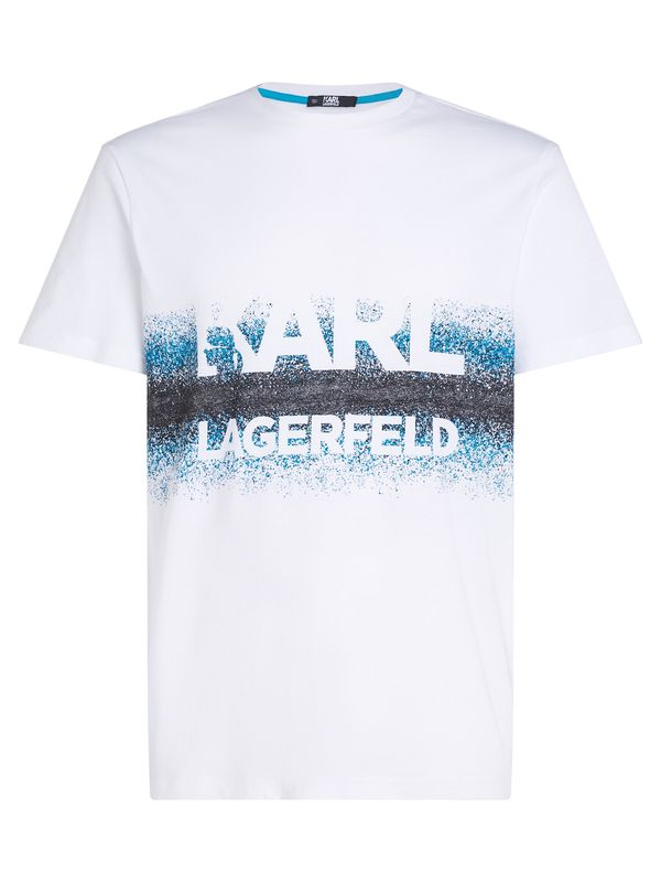Karl Lagerfeld Karl Lagerfeld Majica ' Degrade '  modra / bela