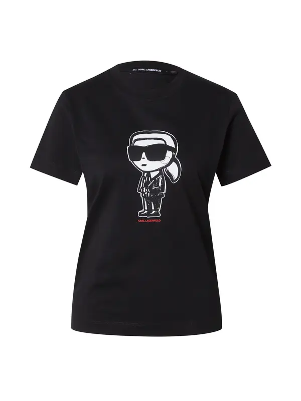 Karl Lagerfeld Karl Lagerfeld Majica 'Ikon'  brusnica / črna / bela