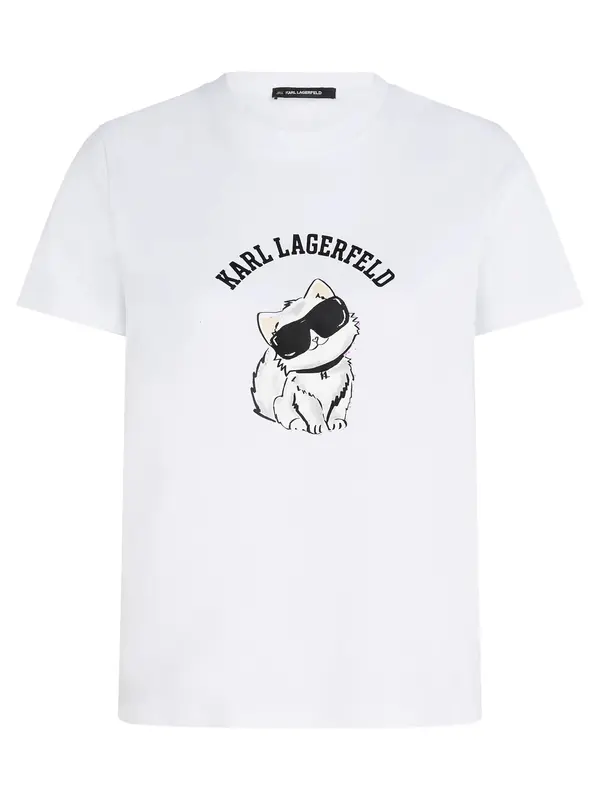 Karl Lagerfeld Karl Lagerfeld Majica 'Ikon Choupette'  bež / črna / bela
