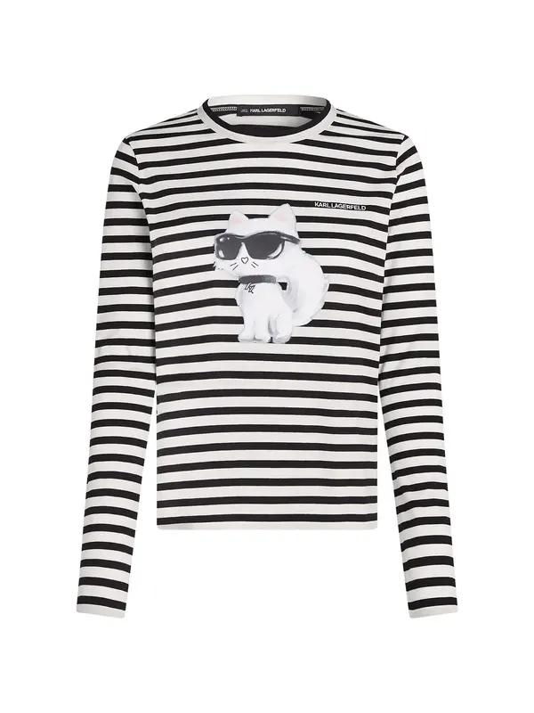Karl Lagerfeld Karl Lagerfeld Majica 'Ikon'  črna / bela
