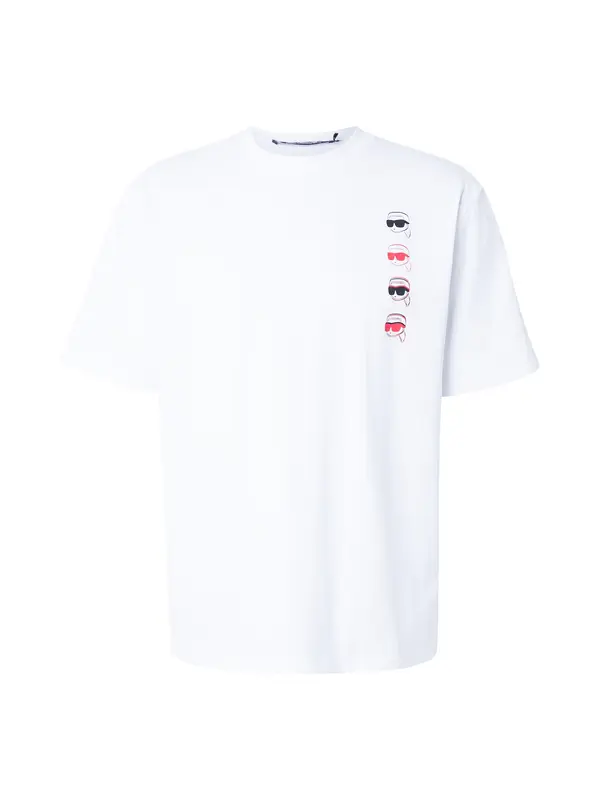 Karl Lagerfeld Karl Lagerfeld Majica 'Ikon Fusion'  rdeča / črna / bela