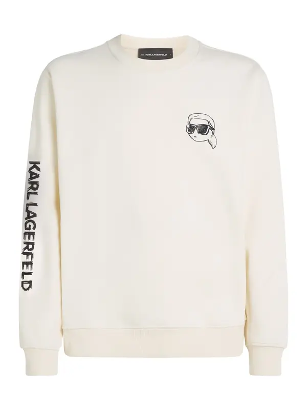 Karl Lagerfeld Karl Lagerfeld Majica 'Ikon'  kremna / črna