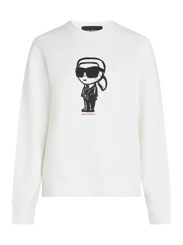 Karl Lagerfeld Karl Lagerfeld Majica 'IKON'  kremna / roza / črna