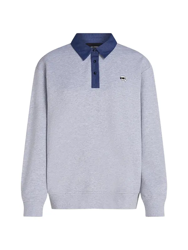 Karl Lagerfeld Karl Lagerfeld Majica 'Ikon'  moder denim / pegasto siva