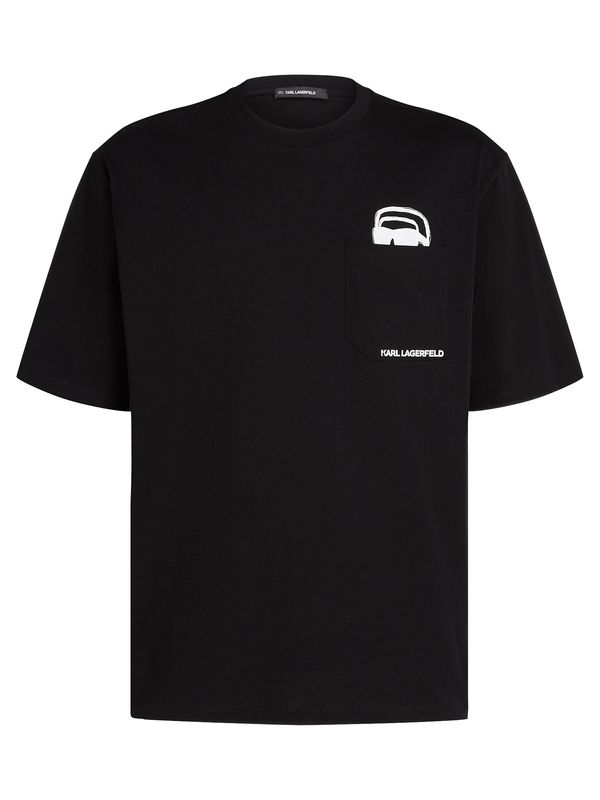 Karl Lagerfeld Karl Lagerfeld Majica 'Ikon Peek-A-Boo'  črna