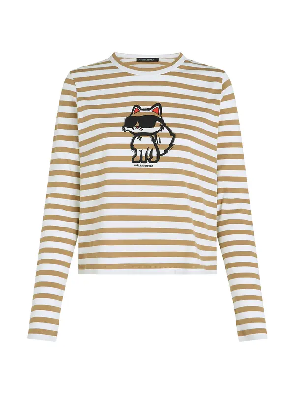 Karl Lagerfeld Karl Lagerfeld Majica 'IKON'  pesek / rdeča / črna / bela