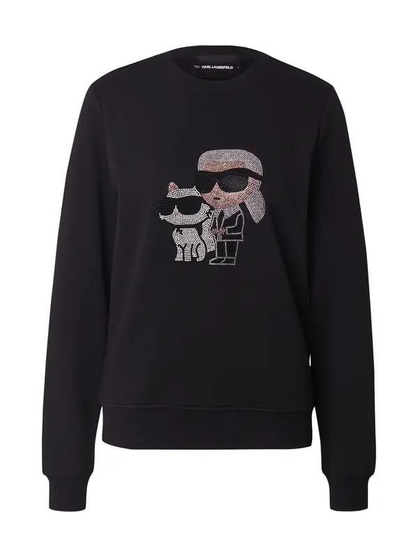 Karl Lagerfeld Karl Lagerfeld Majica 'Ikon'  staro roza / črna / srebrna