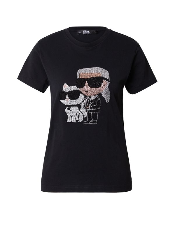 Karl Lagerfeld Karl Lagerfeld Majica 'Ikonik 2.0'  bež / črna / srebrna / bela