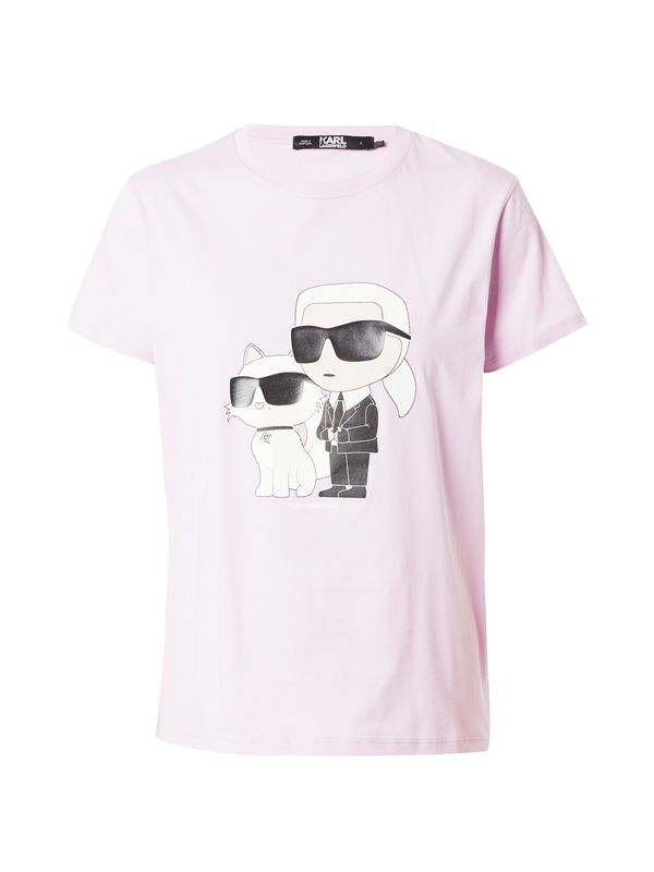Karl Lagerfeld Karl Lagerfeld Majica 'Ikonik 2.0'  bež / sivka / črna / bela