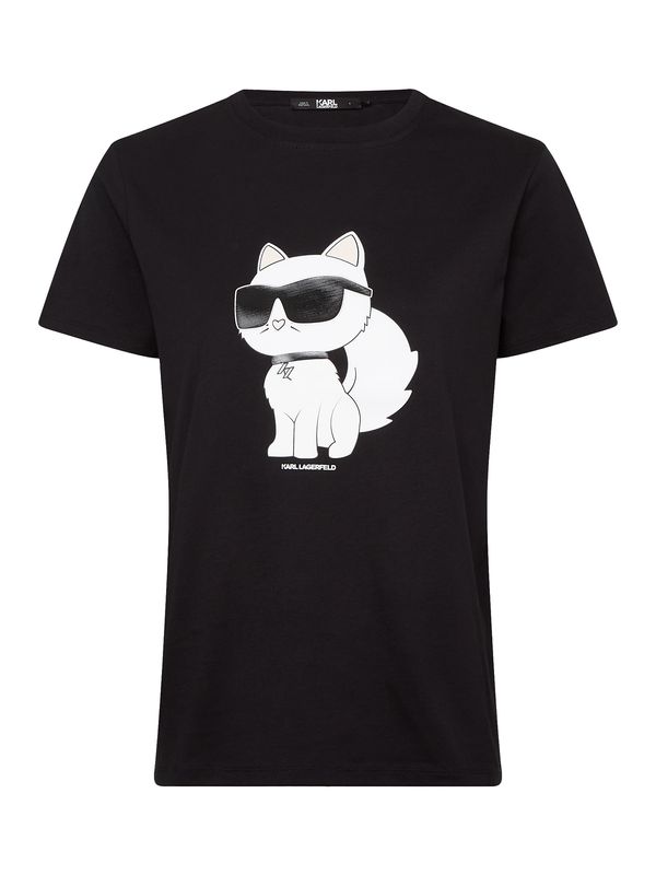 Karl Lagerfeld Karl Lagerfeld Majica 'Ikonik 2.0 Choupette'  črna / bela