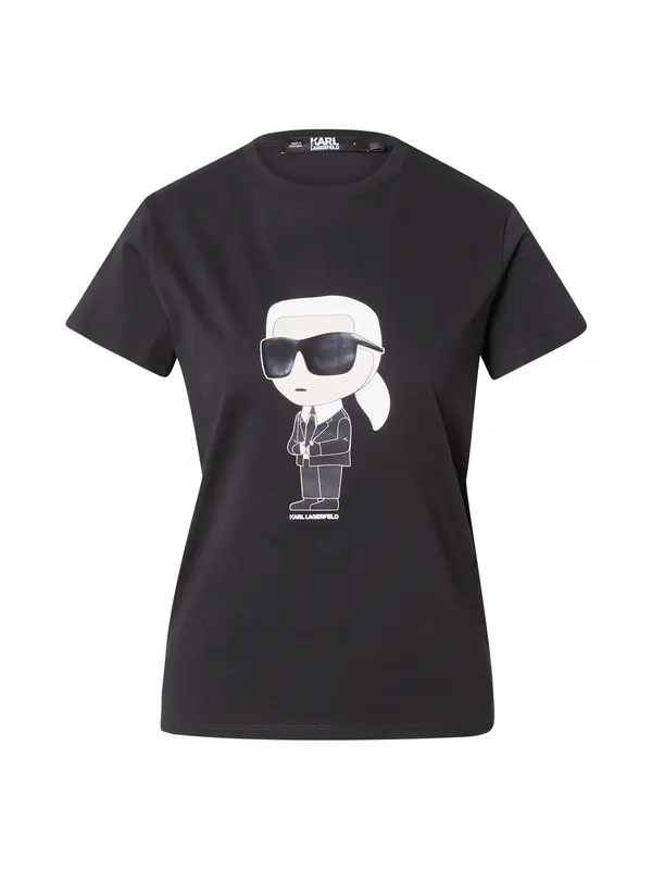 Karl Lagerfeld Karl Lagerfeld Majica 'Ikonik 2.0'  črna / bela