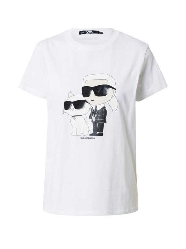 Karl Lagerfeld Karl Lagerfeld Majica 'Ikonik 2.0'  kremna / črna / off-bela / naravno bela