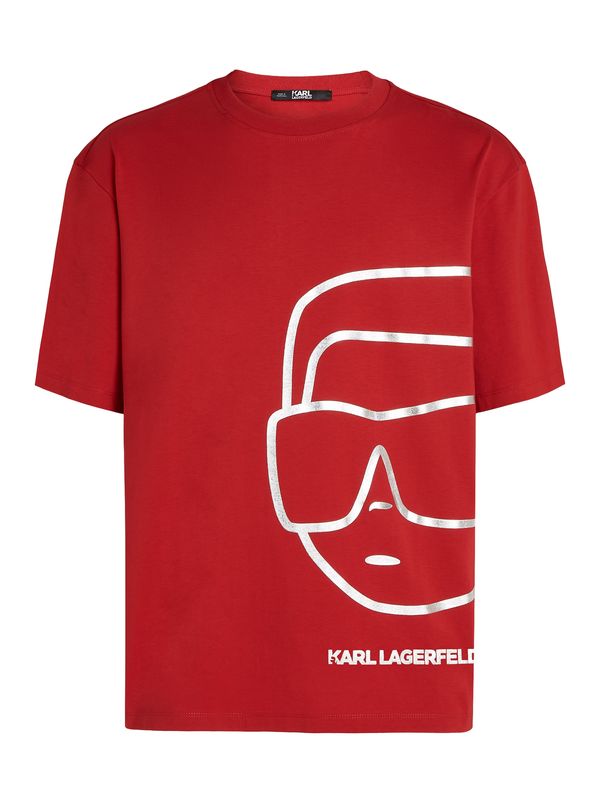 Karl Lagerfeld Karl Lagerfeld Majica ' Ikonik'  rdeča / bela
