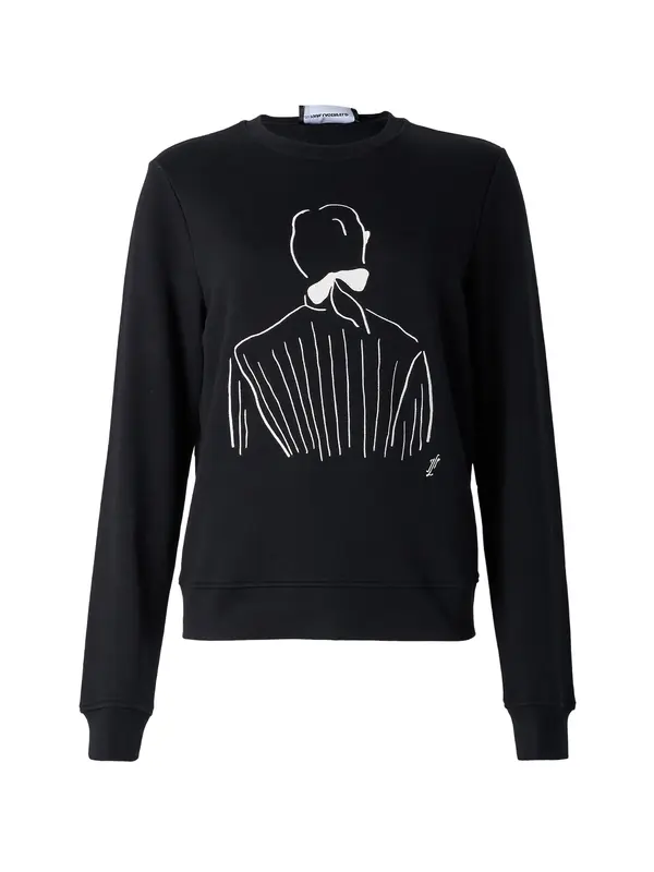 Karl Lagerfeld Karl Lagerfeld Majica 'Karl Lagerfeld x Jorge Parra'  črna / bela