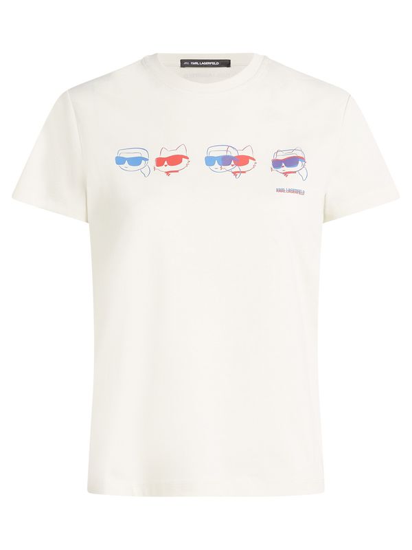 Karl Lagerfeld Karl Lagerfeld Majica  kremna / mešane barve