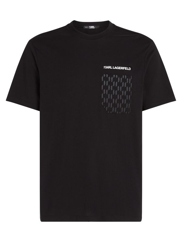 Karl Lagerfeld Karl Lagerfeld Majica ' MONOGRAM DEGRADE'  pegasto siva / črna / bela
