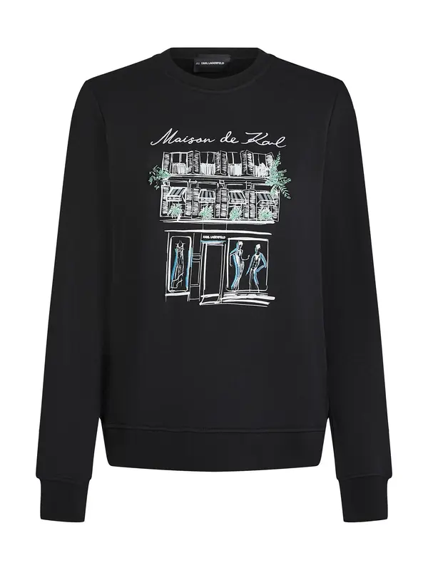 Karl Lagerfeld Karl Lagerfeld Majica 'PARIS SKETCH STORE'  svetlo modra / svetlo zelena / črna / bela