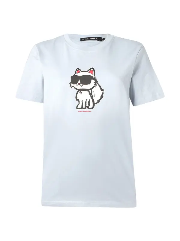 Karl Lagerfeld Karl Lagerfeld Majica  pastelno modra / rdeča / črna / bela
