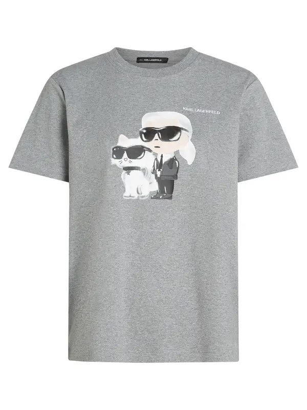 Karl Lagerfeld Karl Lagerfeld Majica  pegasto siva / črna / naravno bela