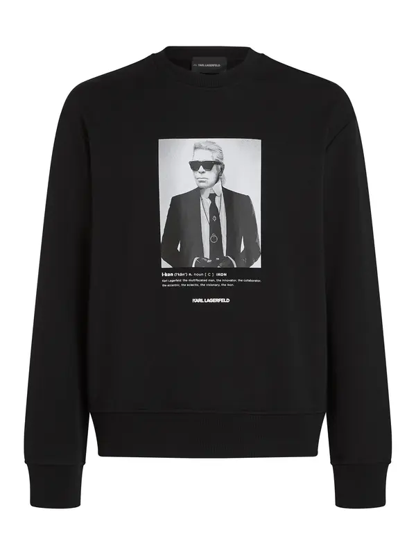 Karl Lagerfeld Karl Lagerfeld Majica 'PORTRAIT'  siva / črna